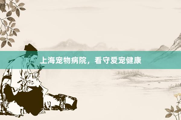 上海宠物病院，看守爱宠健康